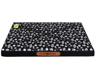 Legowisko Dla Psa 120x70x5 cm Wodoodporne Duże XXL Materac z zamkiem - Czarny Happy Pets