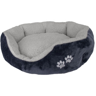 Sofa Dla Psa Kota Miękka Włochata Kanapa Snoozy M 57x52x16 CM Szary/Grafit Dogguru