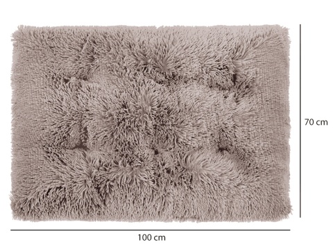 Legowisko Dla Psa DOGGURU Shaggy 100x70 cm - Beżowy