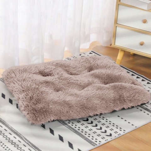 Legowisko Dla Psa DOGGURU Shaggy 100x70 cm - Beżowy