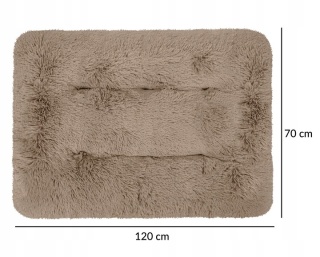 Legowisko Dla Psa DOGGURU Shaggy 120x70 cm - Beżowy