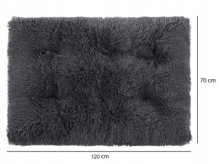 Legowisko Dla Psa DOGGURU Shaggy 120x70 cm - Ciemny Szary