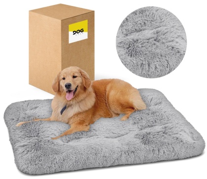 Legowisko Dla Psa DOGGURU Shaggy 100x70 cm - Szary