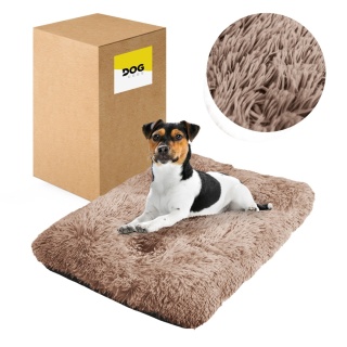 Legowisko Dla Psa DOGGURU Shaggy 70x50 cm - Beżowy