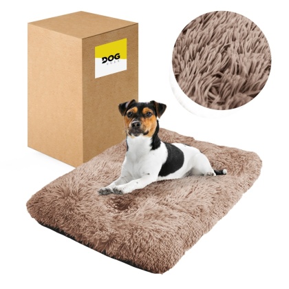 Legowisko Dla Psa DOGGURU Shaggy 70x50 cm - Beżowy