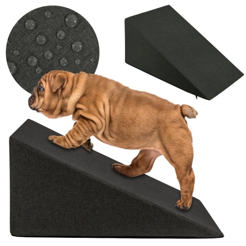 Rampa Podest Dla Psa DOGGURU HOP - 65x30x40 cm - Ciemny Szary
