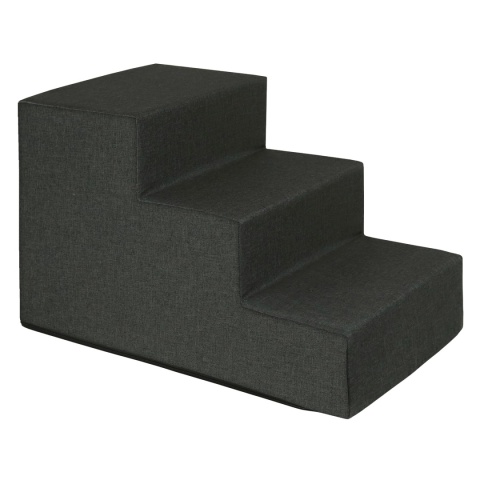 Schody Dla Psa DOGGURU HOP 3 stopnie - 50x30x30 cm - Ciemny Szary