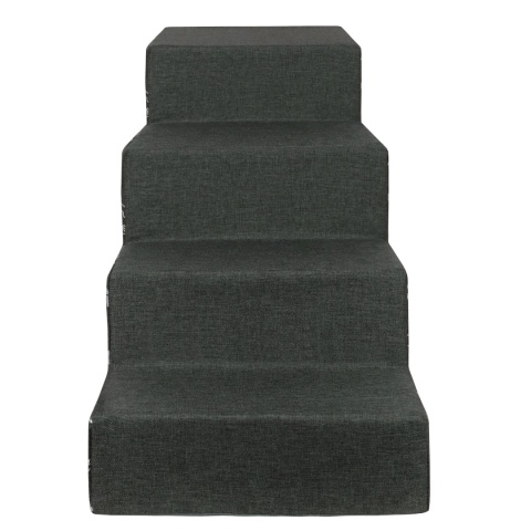 Schody Dla Psa DOGGURU HOP 4 stopnie - 60x30x40 cm - Srebrne Łapki