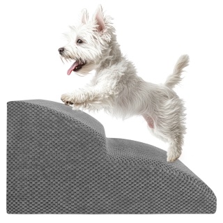 Schody Dla Psa DOGGURU HOP 2 stopnie - 50x30x30 cm - Szary