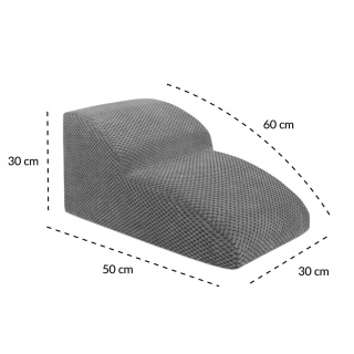 Schody Dla Psa DOGGURU HOP 2 stopnie - 50x30x30 cm - Szary