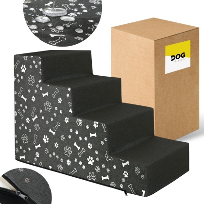 Schody Dla Psa DOGGURU HOP 4 stopnie - 60x30x40 cm - Łapki i Kostki