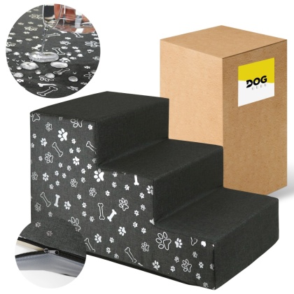 Schody Dla Psa DOGGURU HOP 3 stopnie - 50x30x30 cm - Łapki i Kostki