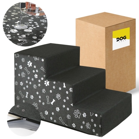 Schody Dla Psa DOGGURU HOP 3 stopnie - 50x30x30 cm - Łapki i Kostki
