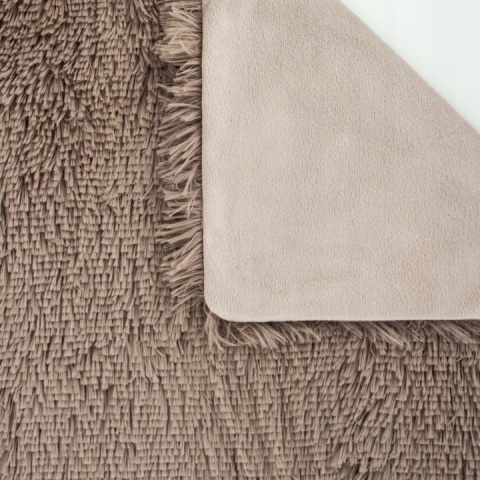 Koc Dwustronny Dla Psa/Kota 100x80 cm + Poduszka Velvet 30x25cm włochaty shaggy beżowy