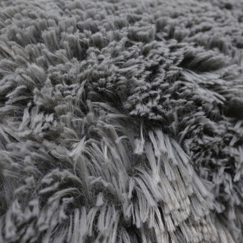 Koc Dwustronny Dla Psa/Kota 100x80 cm włochaty shaggy + baranek szary