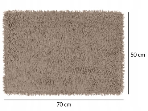Koc Dwustronny Dla Psa/Kota 70x50 cm włochaty shaggy + baranek beżowy
