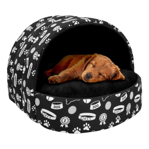 Legowisko Budka z poduszką Dla Psa / Kota Wodoodporna Antystresowa M 55x50 cm - Happy Pets