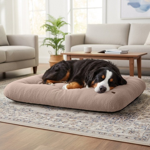 Legowisko Don Perro 120x70 cm Dla Psa Puszyste Rabbit - Beżowe