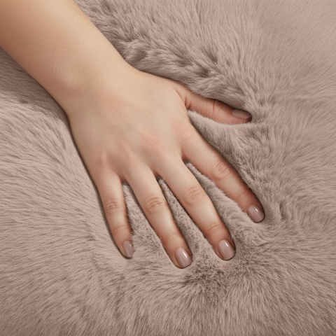 Legowisko Don Perro 70x50 cm Dla Psa Puszyste Rabbit - Beżowe