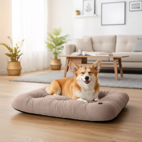 Legowisko Don Perro 70x50 cm Dla Psa Puszyste Rabbit - Beżowe