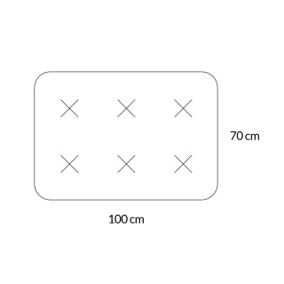 Legowisko Don Perro 100x70 cm Dla Psa Wodoodporne - Ciemny Szary/ Grafit