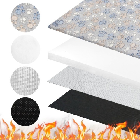 Mata Termoizolacyjna Ciepła Dla Psa 100x70cm Legowisko Grzewcze Polar XL Łapki