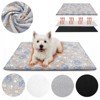 Mata Termoizolacyjna Ciepła Dla Psa/Kota 70x50cm Legowisko Grzewcze Polar L Łapki