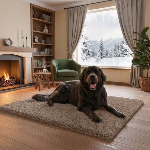 Mata Termoizolacyjna Dla Dużego Psa 130x100cm Futrzane Legowisko grzewcze XXL