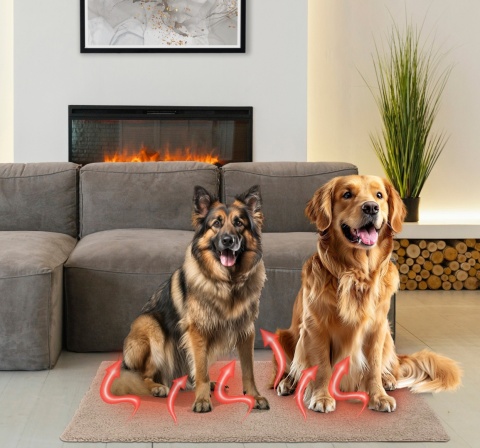 Mata Termoizolacyjna Dla Dużego Psa 100x70cm Legowisko grzewcze baranek ciepły XL