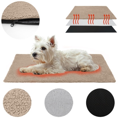 Mata Termoizolacyjna Dla Psa/Kota 70x50cm Legowisko grzewcze baranek ciepły L