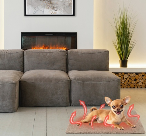 Mata Termoizolacyjna Dla Psa/Kota 70x50cm Legowisko grzewcze baranek ciepły L