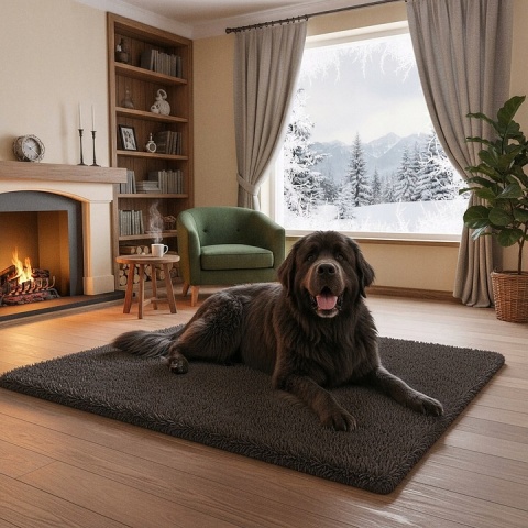 Mata Termoizolacyjna Dla Dużego Psa 130x100cm Futrzane Legowisko grzewcze XXL