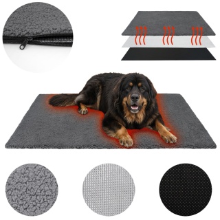 Mata Termoizolacyjna Dla Dużego Psa 130x100cm Legowisko grzewcze baranek ciepły XXL