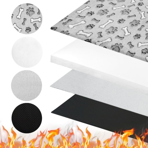 Mata Termoizolacyjna Ciepła Dla Psa/Kota 70x50cm Legowisko Grzewcze Polar L Łapki i Kostki