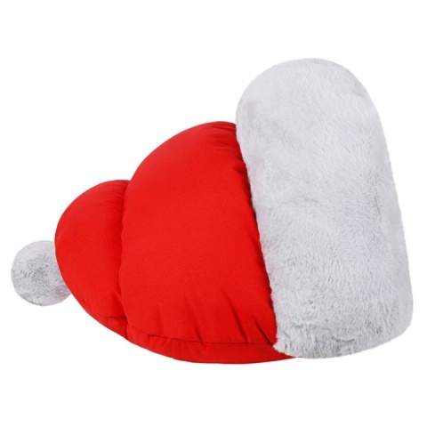 Miękka Świateczna Budka Domek Dla Kota Psa Ciepłe Czapka Mikołaja Zimowe 70 CM