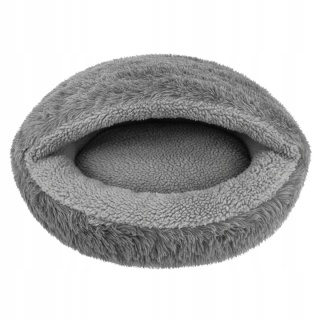 Okrągłe legowisko Śpiwór Dla Psa Włochate Bezpieczne Antystresowe 80 cm