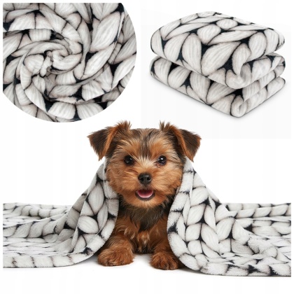 Polarowy koc dla kota psa 100x70cm miękki do legowiska