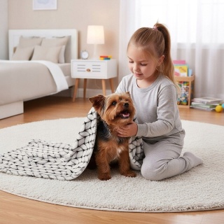 Polarowy koc dla kota psa 100x70cm miękki do legowiska