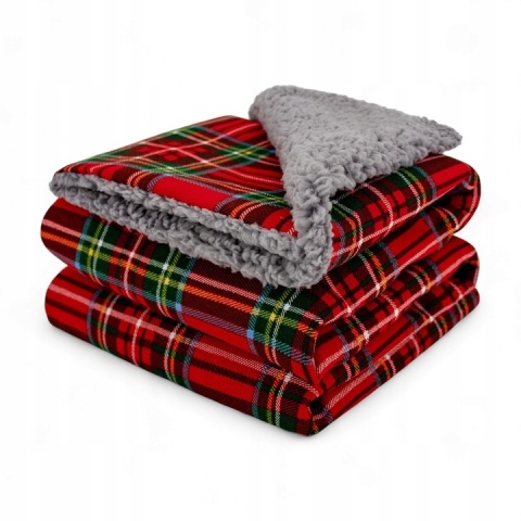 Polarowy koc dla psa kota 100x70cm miękki do legowiska z barankiem