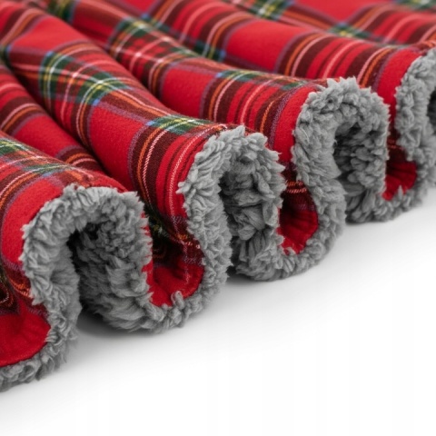 Polarowy koc dla psa kota 100x70cm miękki do legowiska z barankiem