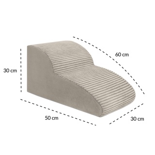 Schody Dla Psa DOGGURU HOP 2 stopnie - 50x30x30 cm - Stripes Beż