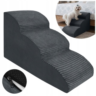 Schody Dla Psa Łagodne DOGGURU 3 stopnie - 60x30x40 cm