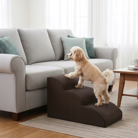 Schody Dla Psa Łagodne DOGGURU 3 stopnie - 60x30x40 cm