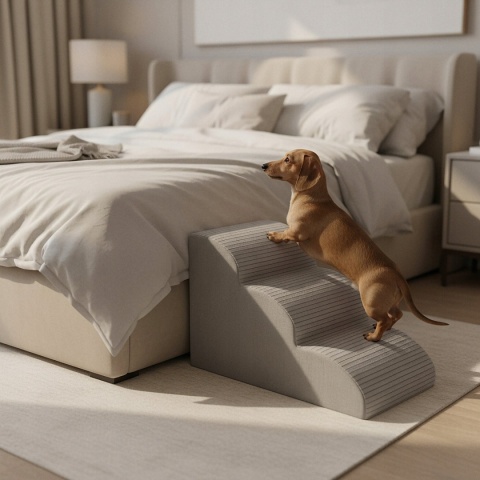 Schody Dla Psa Łagodne DOGGURU 3 stopnie - 60x30x40 cm