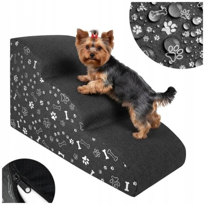 Schody Dla Psa Łagodne DOGGURU 3 stopnie - 60x30x40 cm Łapki Kostki