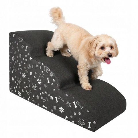 Schody Dla Psa Łagodne DOGGURU 3 stopnie - 60x30x40 cm Łapki Kostki