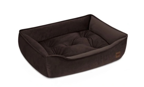 Sofa Kanapa Dla Psa i Kota 70x50 cm L VELVET - Brązowa + Poduszki