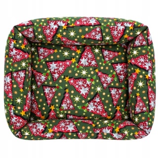 Świąteczne Legowisko Dla Psa Kota 70x60 cm Choinki