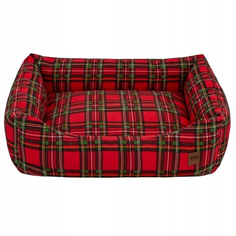 Zestaw Świąteczne Legowisko Dla Psa Kota 70x60 cm Krata + Kokarda Ręcznie Szyta 50x90