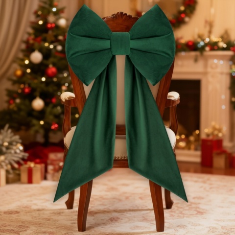 Zestaw Świąteczne Legowisko z Poduszkami Dla Psa Kota 70x60 cm Zieleń + Kokarda Ręcznie Szyta 50x90